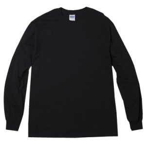 GILDAN 6oz 長袖Ｔシャツ ブラック（BK）GL2400